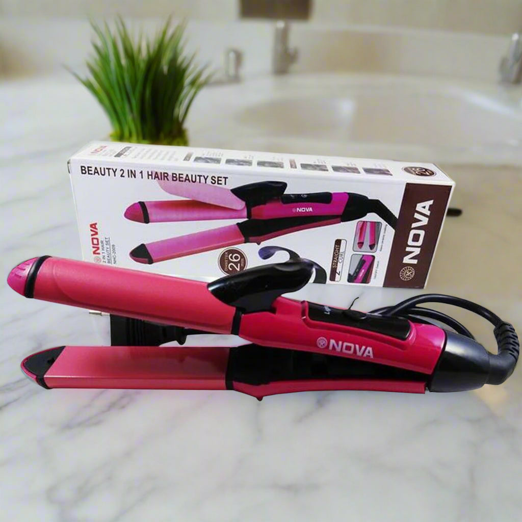 2-in-1 Nova Hair Straightener & Curler