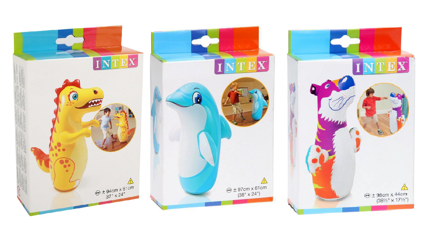 INTEX 3D Fighter Bop Bag – Inflatable Punching Fun for Kids