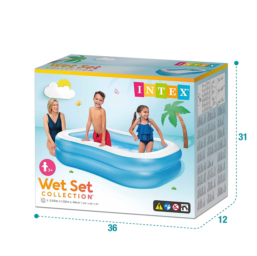 INTEX Swim Center Family Pool – White & Blue Two Size