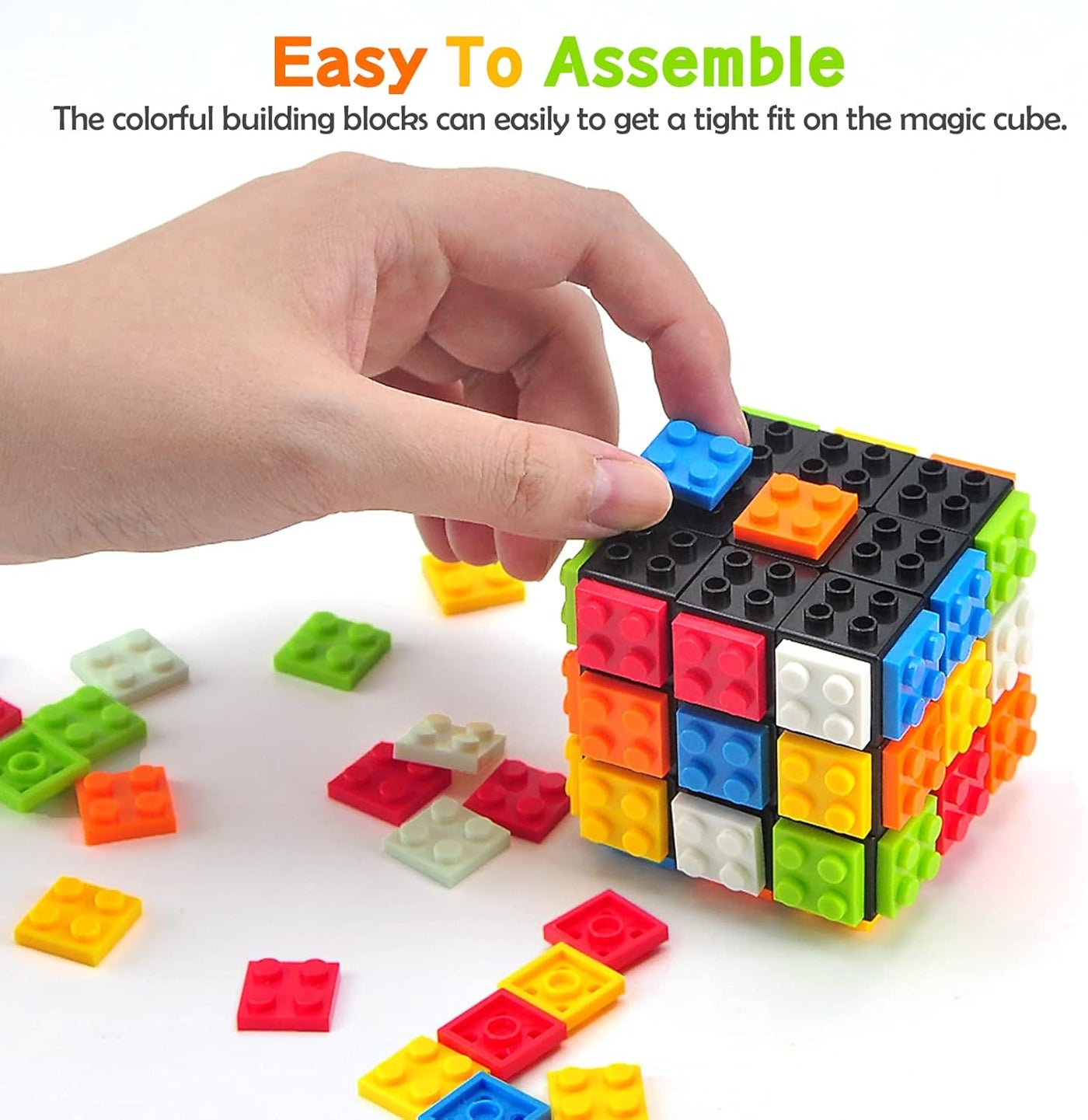 Speed Cube 3x3 Build-On Brick Puzzle
