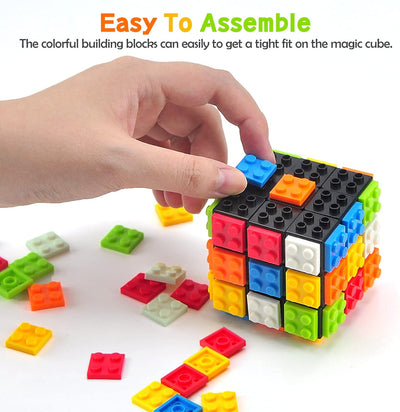 Speed Cube 3x3 Build-On Brick Puzzle