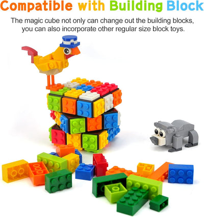 Speed Cube 3x3 Build-On Brick Puzzle