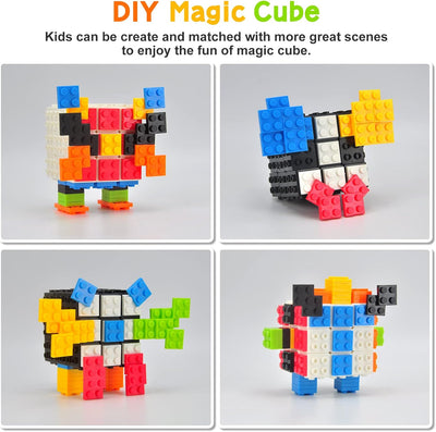 Speed Cube 3x3 Build-On Brick Puzzle
