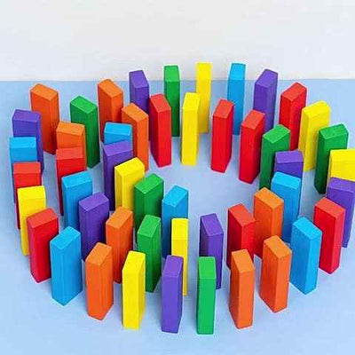 54-Piece Classic Wooden Stacking Blocks Game – Fun for All Ages