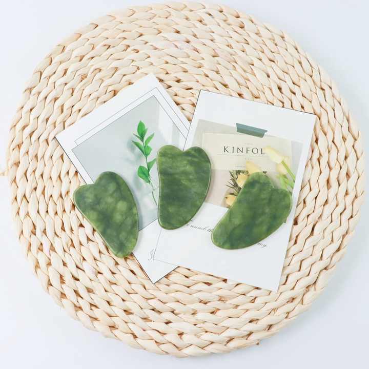 Natural Jade Roller & Gua Sha Facial Massage Set