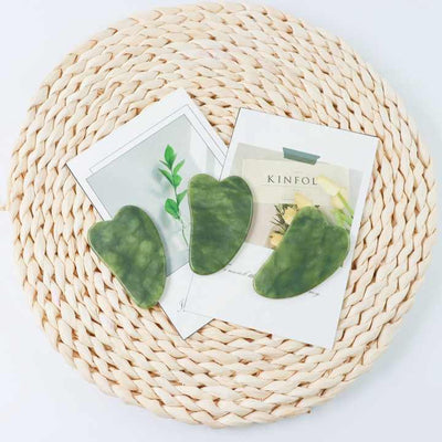 Natural Jade Roller & Gua Sha Facial Massage Set