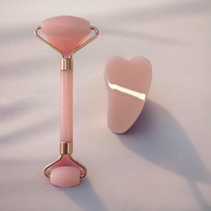 Rose Quartz Roller & Gua Sha Set