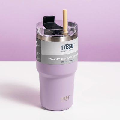 TYESO Stainless Steel Insulated Tumbler with Straw