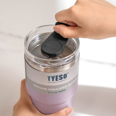 TYESO Stainless Steel Insulated Tumbler with Straw