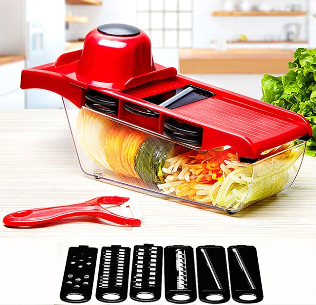 10-in-1 Mandoline Vegetable Slicer & Cutter with Storage Box