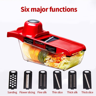 10-in-1 Mandoline Vegetable Slicer & Cutter with Storage Box