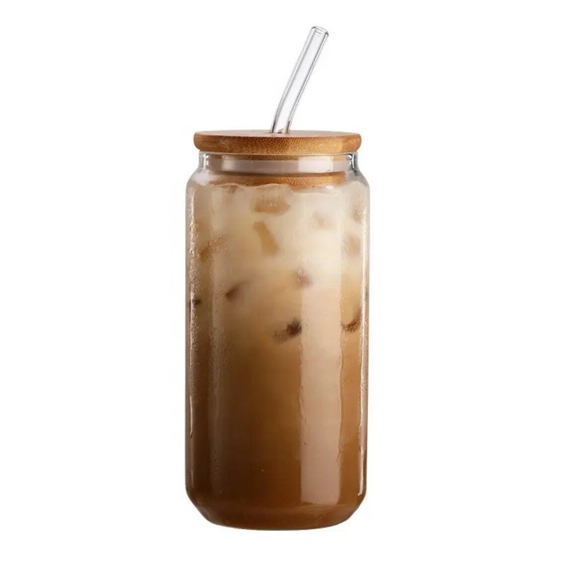 Eco-Chic Glass Tumbler with Bamboo Lid & Glass Straw