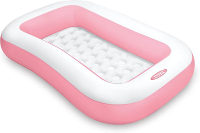 INTEX Rectangular Kiddie Pool – 65" x 39" x 10" (Pink)