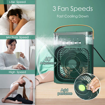Portable Mini Electric Fan Air Conditioner & Humidifier