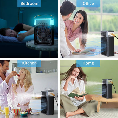 Portable Mini Electric Fan Air Conditioner & Humidifier