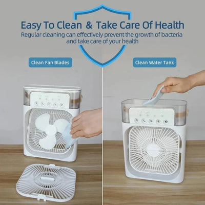 Portable Mini Electric Fan Air Conditioner & Humidifier