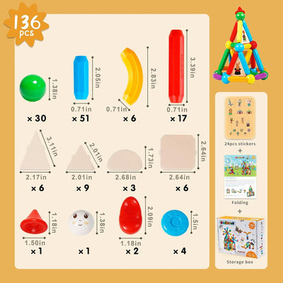 Magnetic Building Blocks Toy – 36 & 42-Piece Set